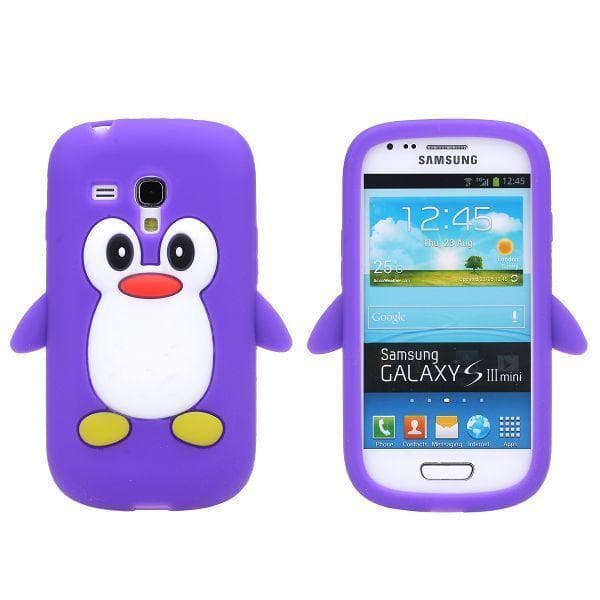 Happy Penguin (Lila) Samsung Galaxy S3 Mini Silikonskal