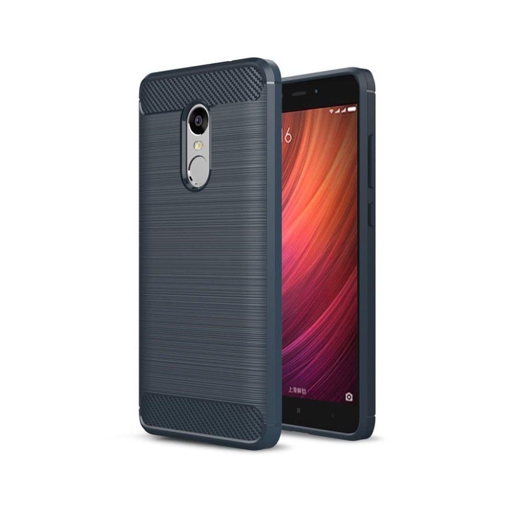 Bremer Xiaomi Redmi Note 4 cover i kulfiber - Mørkeblå