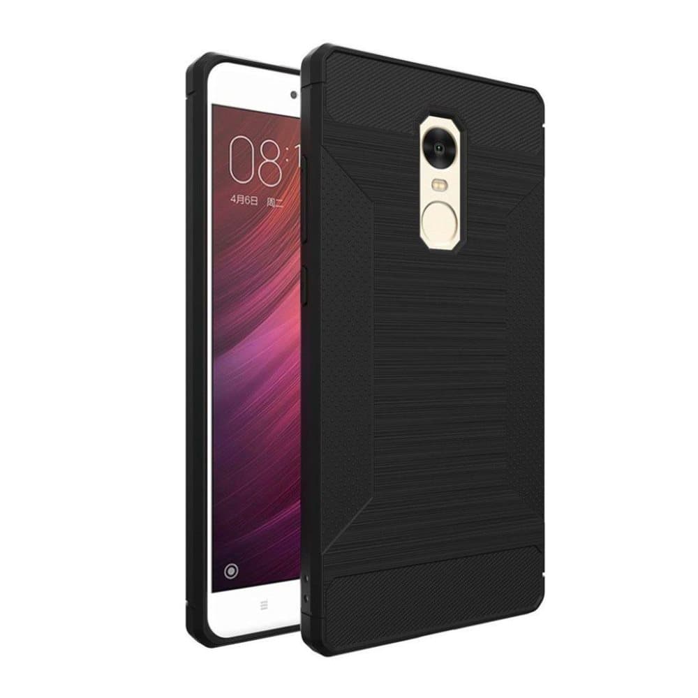 Xiaomi Redmi Note 4 Cover med børsted overflade - Sort