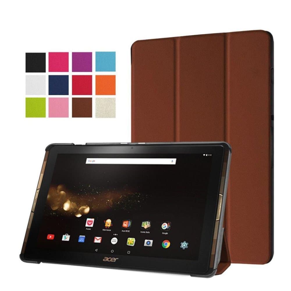 Acer Iconia Tab 10 A3-A40 tyylikäs nahkakotelo - Ruskea