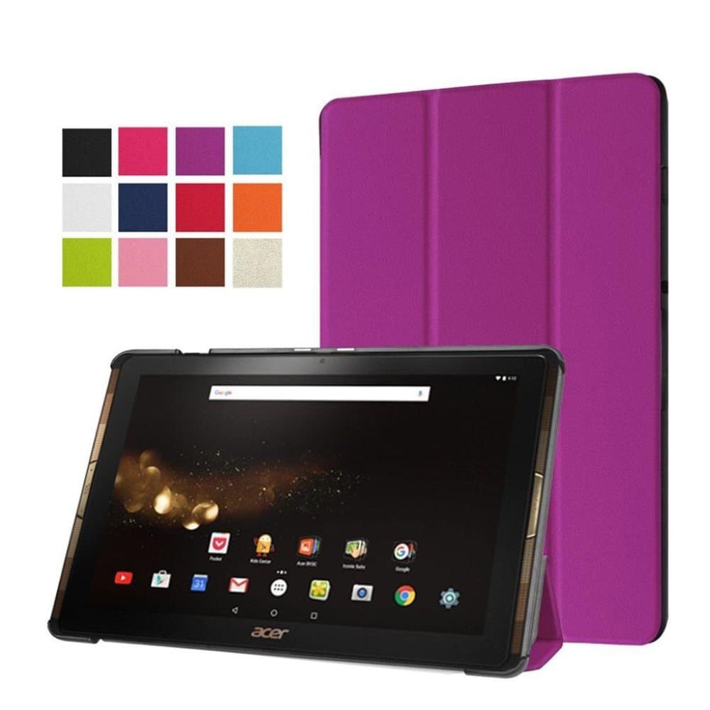 Acer Iconia Tab 10 A3-A40 tyylikäs nahkakotelo - Violetti
