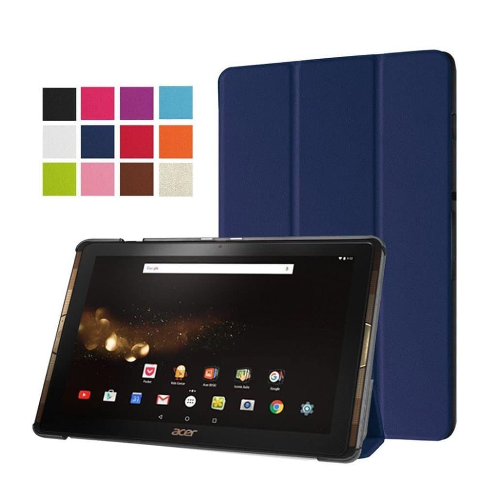 Acer Iconia Tab 10 A3-A40 tyylikäs nahkakotelo - Tummansinin