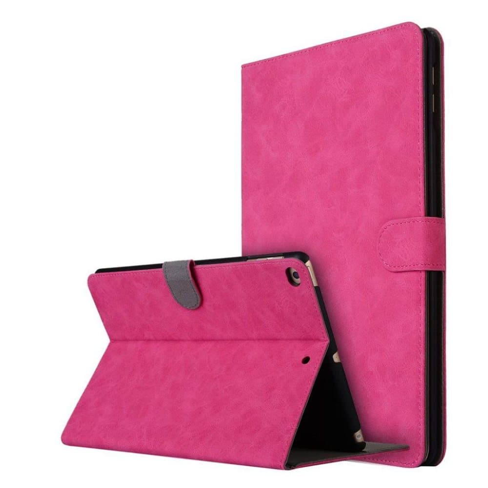 iPad (2017) Vintage læder etui - Rosa