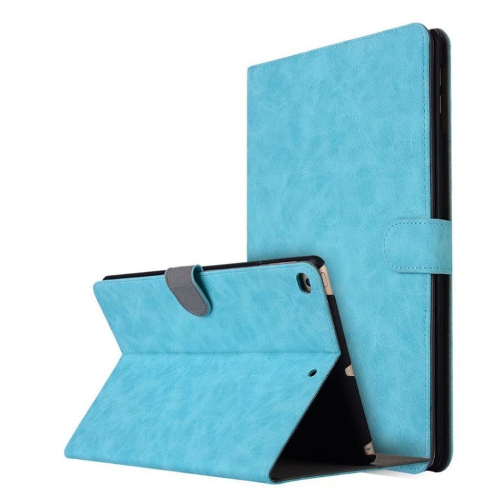iPad (2017) tyylikäs nahkakotelo - Sininen