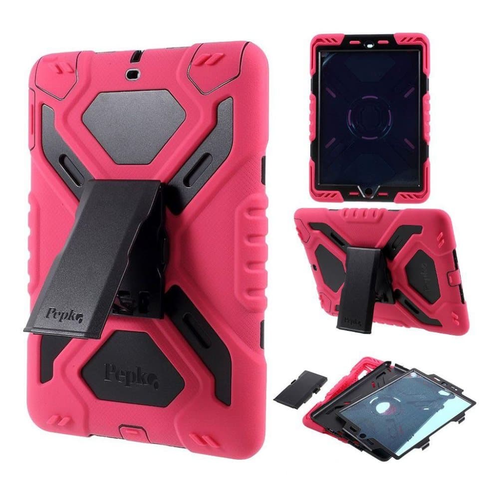 Etui til PEPKOD iPad (2017) med edderkoppe motiv - Sort/rosa