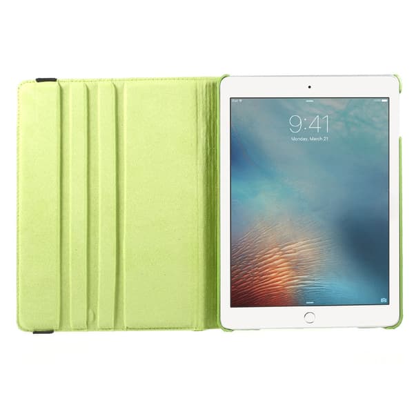 Fodral iPad (2017/2018) / iPad Air, 360 rotation Blommor - Grön
