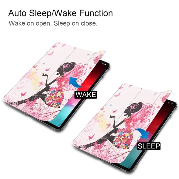 iPad Pro 11 (2018) Slim fit tri-fold fodral - Fairy and Butterflies