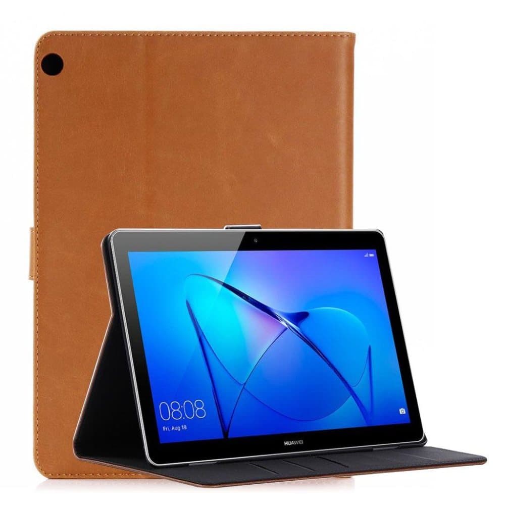 Huawei MediaPad M3 Lite 10.1 etui i saddellæder med korthold
