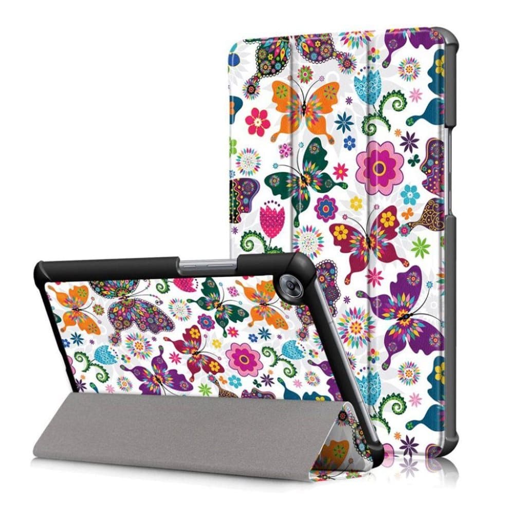 Huawei MediaPad M5 8 mønstret tre-fold PU læder flip etui -