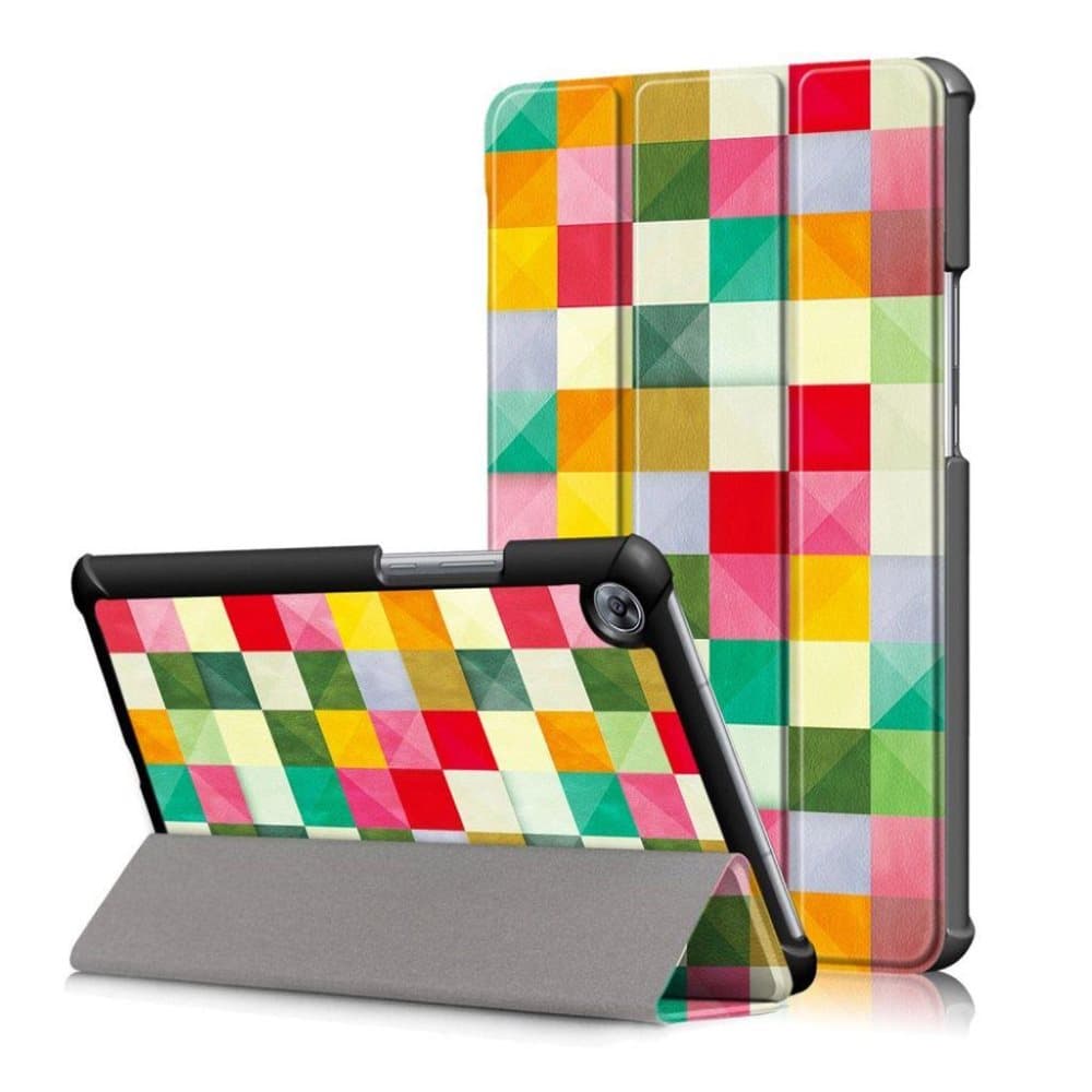 Huawei MediaPad M5 8 mønstret tre-fold PU læder flip etui -