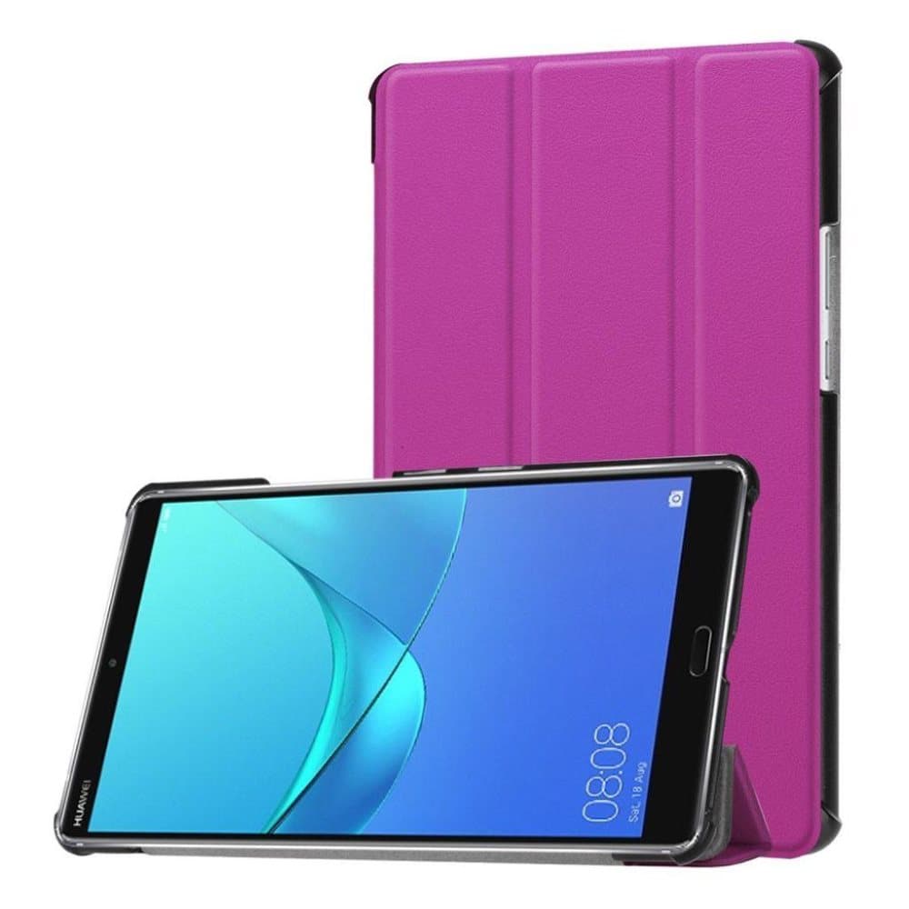 Huawei MediaPad M5 8 tre-fold PU læder flip etui - Lilla