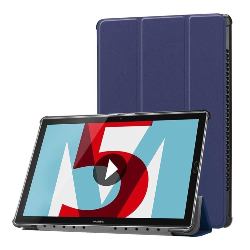 Huawei MediaPad M5 10 tre-fold folio PU læder flip etui - Mø