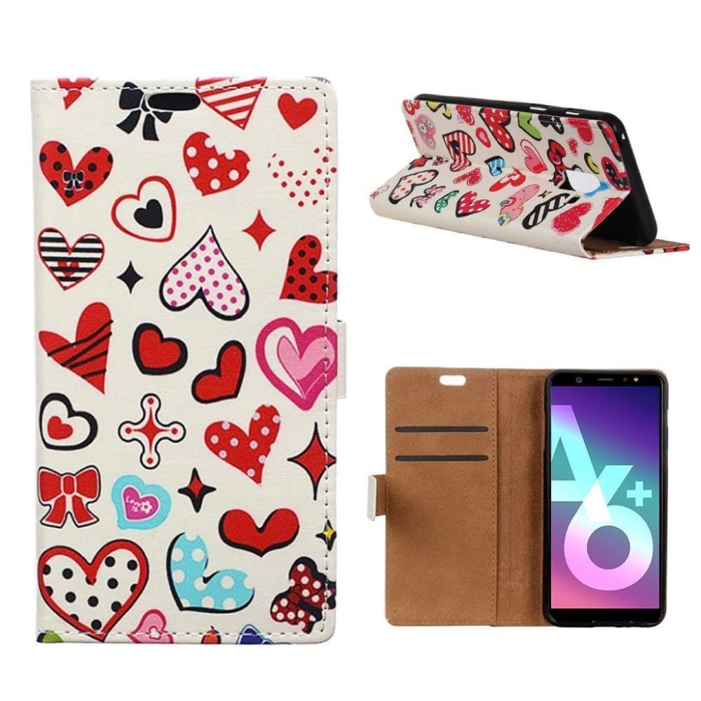 Samsung Galaxy A6 Plus Kuvio Nahka Lopmakko Kuori - Värikkää