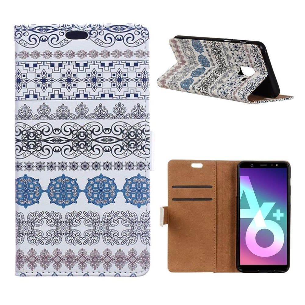 Samsung Galaxy A6 Plus Kuvio Nahka Lopmakko Kuori - Tribaali