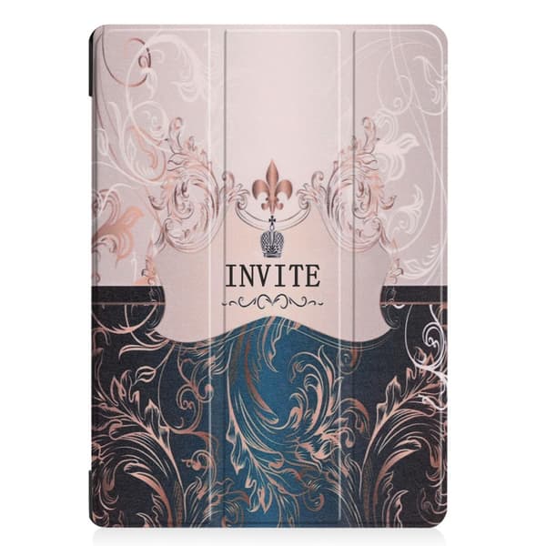 Pattern Printing Tri-fold Stand Cover Lenovo Tab E10 - English Characters
