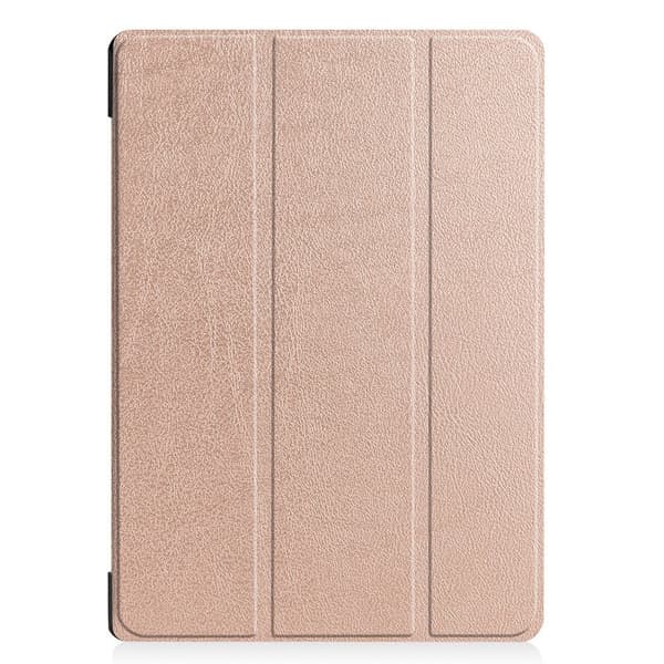 Trifoldet stativdæksel til Lenovo Tab E10 - Rose Gold