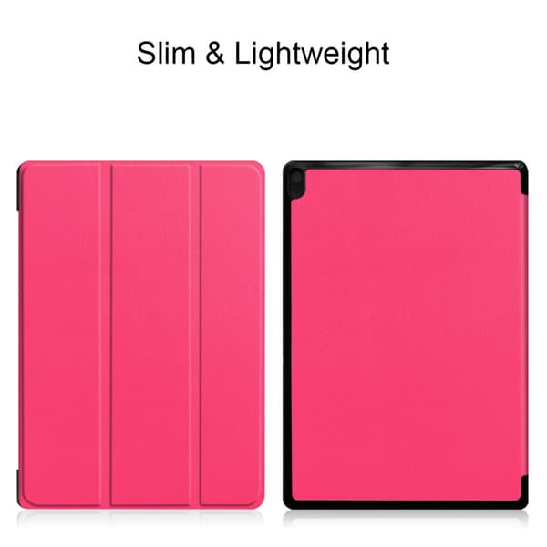 Tri-fold Stand Cover for Lenovo Tab E10 - Rose