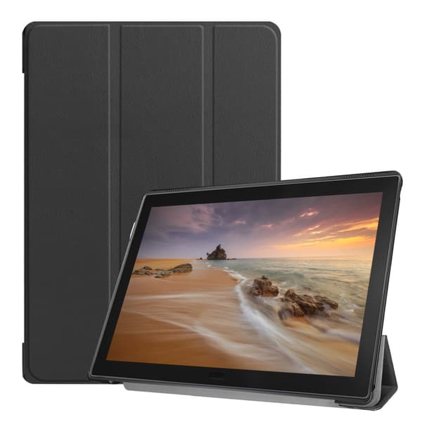 Tri-fold Stand Cover for Lenovo Tab E10 - Black