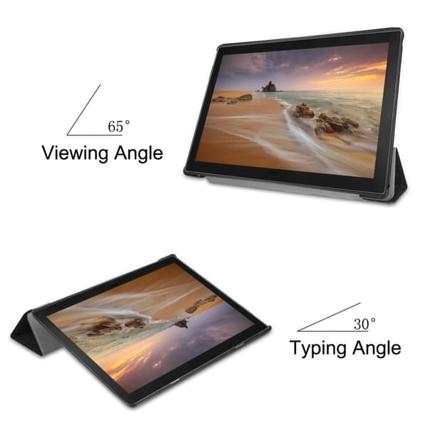 Mønsterudskrivning Trefoldet stativdæksel Lenovo Tab E10 - Rør ikke ved mig