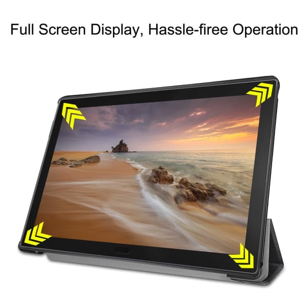 Mønsterudskrivning Trefoldet stativdæksel Lenovo Tab E10 - Rør ikke ved mig