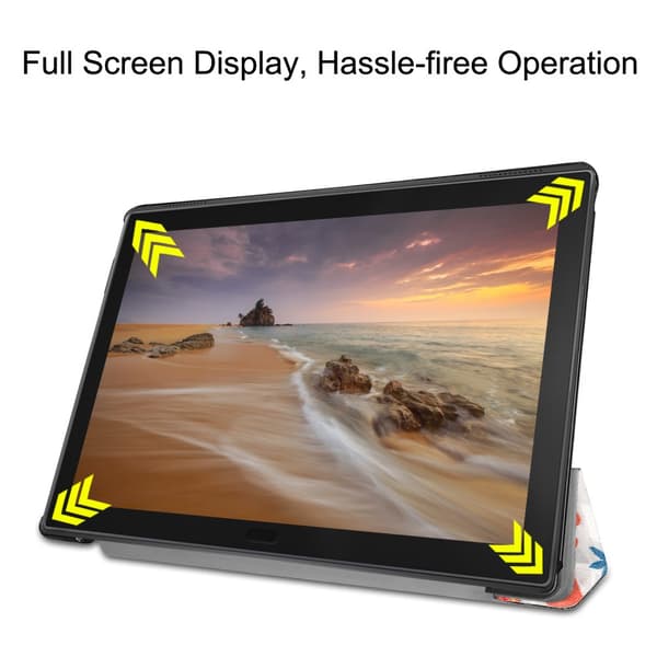 Pattern Printing Tri-fold Stand Cover Lenovo Tab E10 - Butterfly