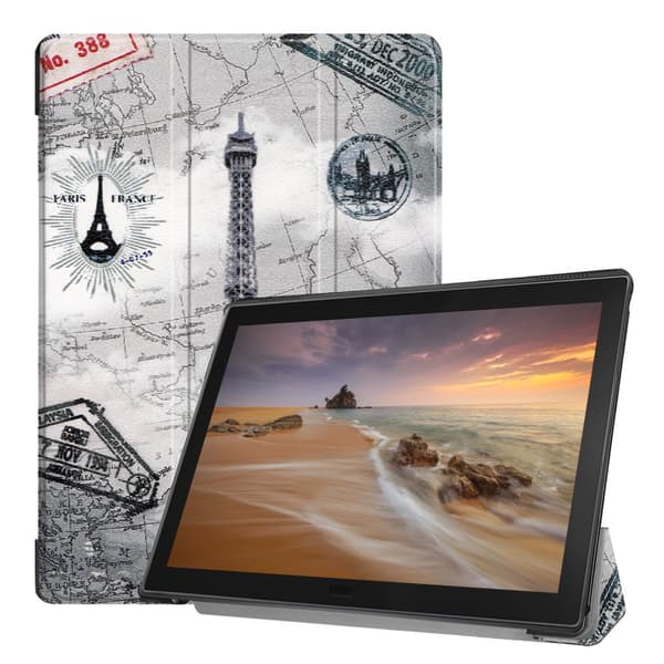 Tri-fold Fodral till Lenovo Tab E10 - Eiffel Tower