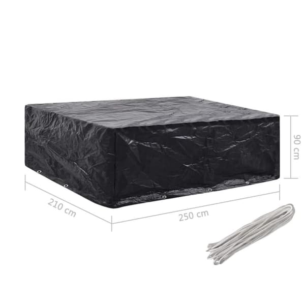 vidaXL Puutarhakalusteiden suoja 8 purjerengasta 250x210x90 cm