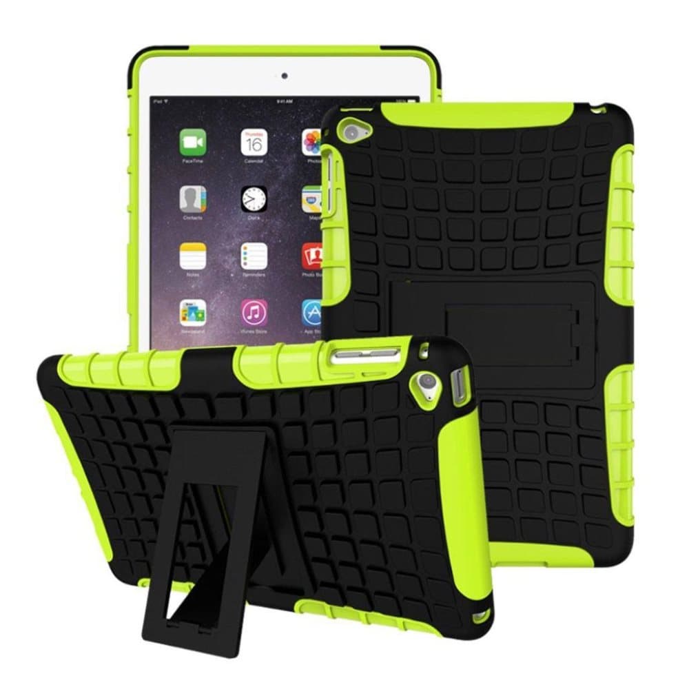 iPad Mini 4 siliconecover med kickstand - Grøn