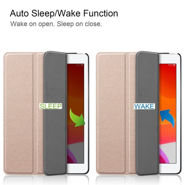 Apple iPad 10.2 2021/2020/2019 Trifoldet stativetui - Guld