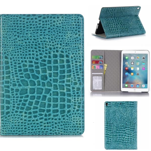 Plånboksfodral iPad Air 10.5" (2019) / iPad Air 3 - Krokodilmönster (Turkos)