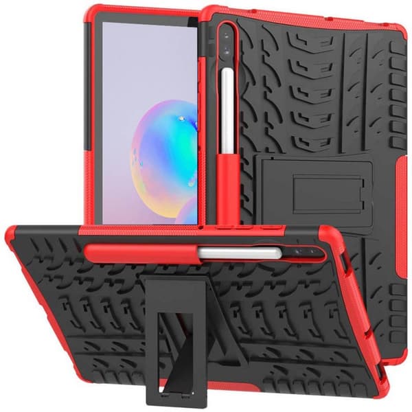 Stødfast Cover med stativ Samsung Galaxy Tab S6 10.5 (SM-T860) : farve - rød