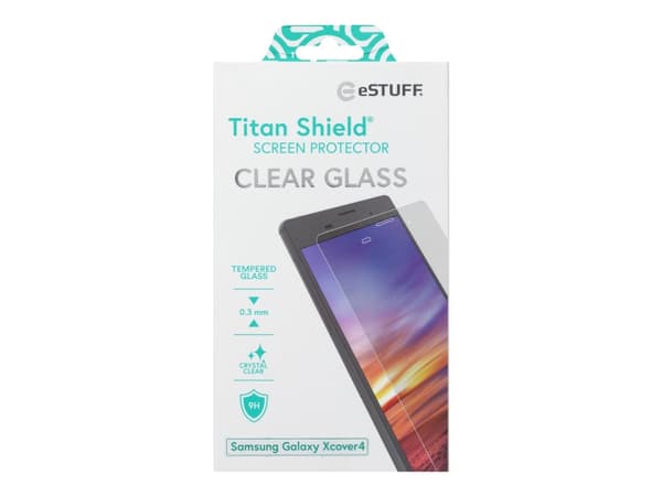 eSTUFF Samsung Galaxy Xcover 4 Clear, Samsung, Galaxy Xcover 4, Galaxy Xcover 4S, Asennus kuivana, Naarmuuntumisenkestävä, Putoamisenkestävä, Läpinäk