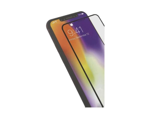 eSTUFF Titan Shield - Skärmskydd för mobiltelefon - helt fodral - glas - ramfärg svart - för Apple iPhone 11, XR