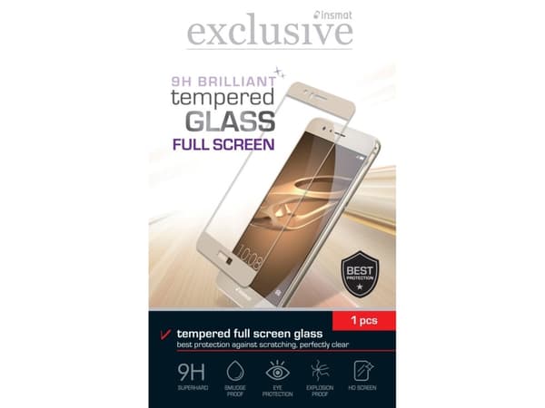 Insmat Full Screen Brilliant Glass - Skärmskydd för mobiltelefon - glas - ramfärg svart - för Huawei P20