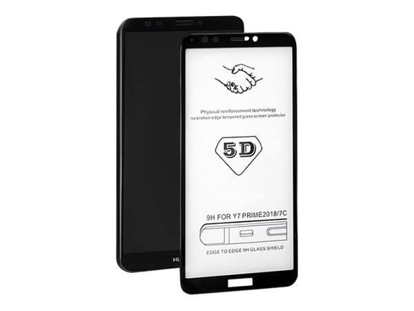 Qoltec 51587, Huawei, Y7 Prime, Pölynkestävä, Naarmuuntumisenkestävä, Musta, 1 kpl