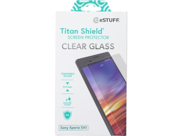 eSTUFF Titan Shield - Skjermbeskyttelse for mobiltelefon - glass - blank - for Sony XPERIA XA1