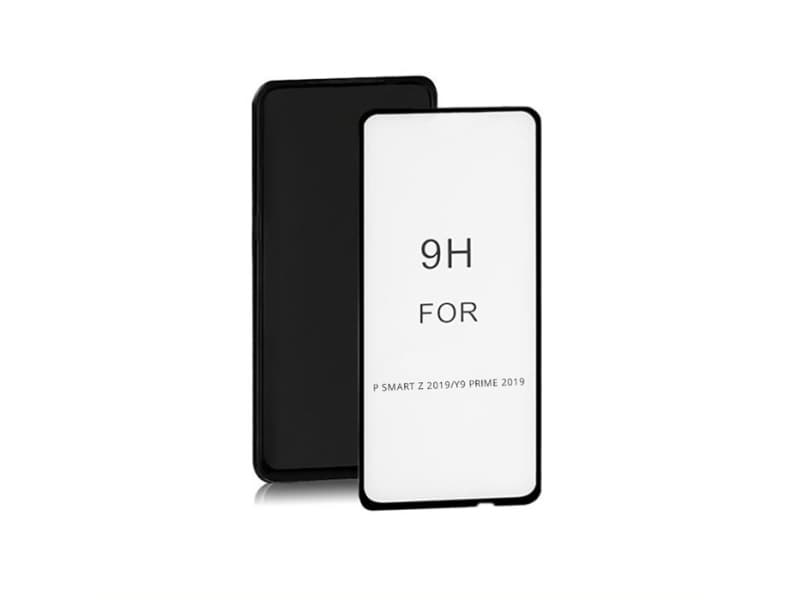 Qoltec Premium Tempered Glass 6D - Skärmskydd för mobiltelefon - 3D - glas - 6.59" - ramfärg svart - för Huawei Y9 Prime 2019