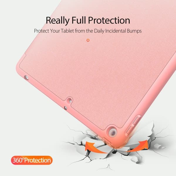 DUX DUX DUCIS Home Apple iPad 10.2 2021/2020/2019 Trefoldet Stativ Rose Guld