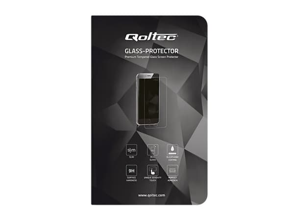 Qoltec - Skjermbeskyttelse for mobiltelefon - glass - gjennomsiktig