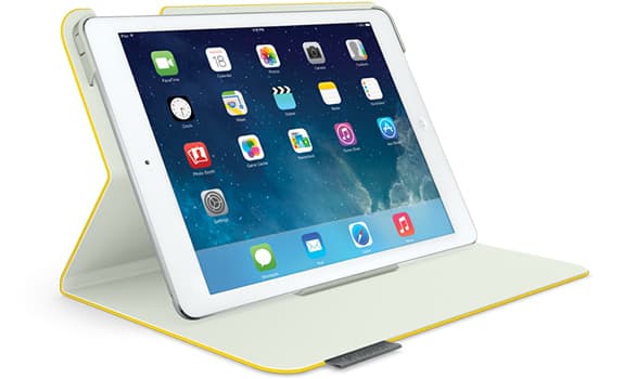 Logitech Folio Protective Case - Beskyttende kasse til nettbrett - solsikkegul - for Apple iPad Air (1. Generation)