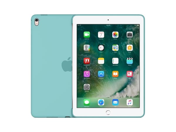 Apple - Baksidesskydd för surfplatta - silikon - havsblå - 9.7"