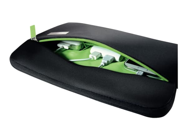 Leitz Complete Tablet Power Sleeve - Beskyttelsesmuffe for nettbrett / ebokleser - metall, polyester - svart - 10"