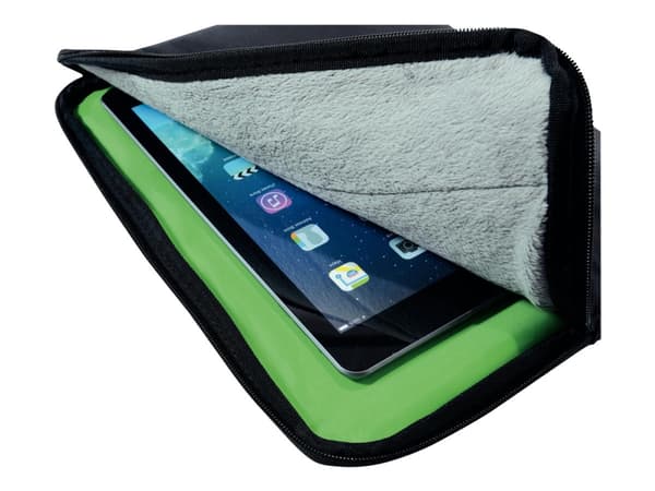 Leitz Complete Tablet Power Sleeve - Beskyttelsesmuffe for nettbrett / ebokleser - metall, polyester - svart - 10"
