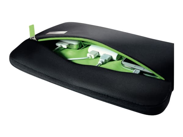 Leitz Complete Tablet Power Sleeve - Beskyttelsesmuffe for nettbrett / ebokleser - metall, polyester - svart - 10"