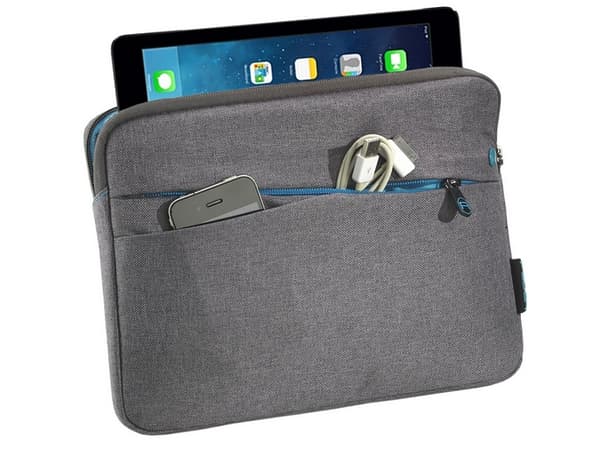 PEDEA Fashion - Eske for nettbrett - nylon - grå - 12.9" - for Apple 12.9-inch iPad Pro (1. generasjon, 2. generasjon)