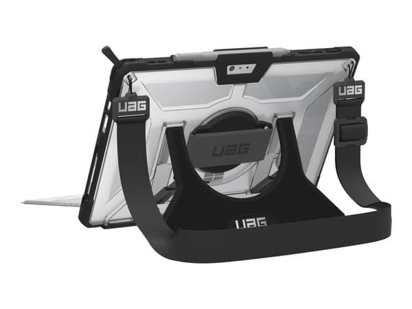 UAG Rugged Case for Surface Pro 7+/7/6/5/LTE/4 w/ Handstrap &amp; Shoulder Strap - Ice - Bagsidecover til tablet - grov - sort, is - for Microsoft Su