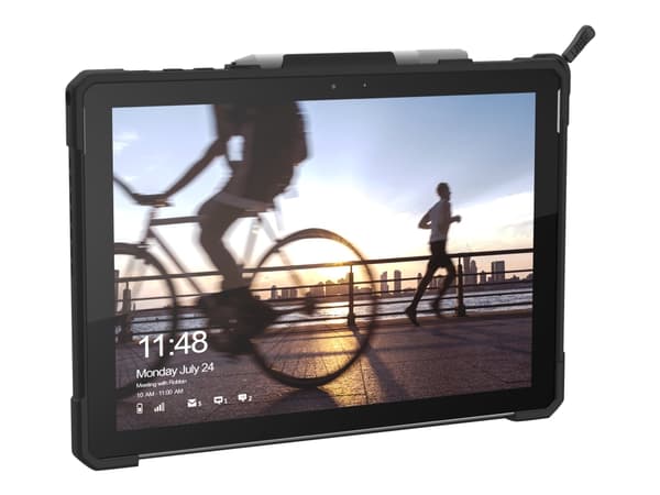 UAG Rugged Case for Surface Pro 7+/7/6/5/LTE/4 w/ Handstrap &amp; Shoulder Strap - Ice - Bagsidecover til tablet - grov - sort, is - for Microsoft Su