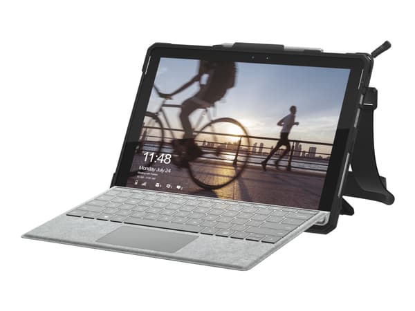 UAG Rugged Case for Surface Pro 7+/7/6/5/LTE/4 w/ Handstrap &amp; Shoulder Strap - Ice - Bagsidecover til tablet - grov - sort, is - for Microsoft Su