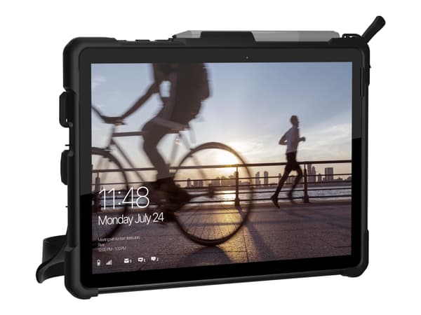 UAG Case for Microsoft Surface Go 3/Go 2/Go [10.5-inch] w/ Handstrap - Plasma Ice - Baksidedeksel for nettbrett - robust - gummi - is - for Microsoft