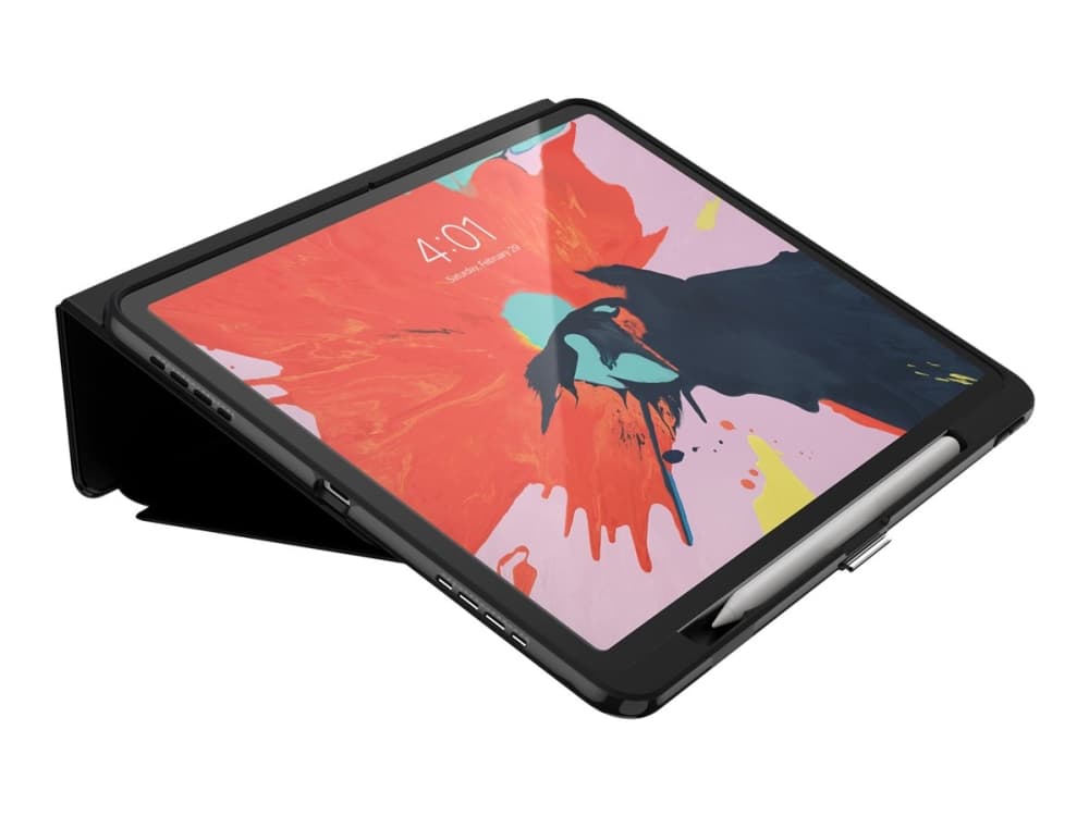 Speck Presidio Pro Folio - Lommebok for nettbrett - polykarbonat, IMPACTIUM - svart - 12.9" - for Apple 12.9-inch iPad Pro (3. generasjon)